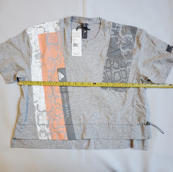 NWT$70 Adidas by Stella McCartney Graphic Digi Drawstring-Waist Short-Sleeve Tee - Picture 13 of 16